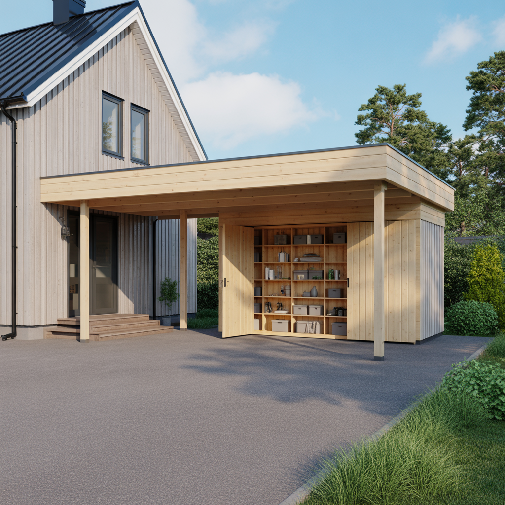 5.Hur bygger du en carport med inbyggt forrad for extra forvaring
