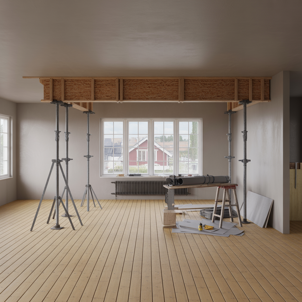 pris och regler vid byte av barande vagg mot balk