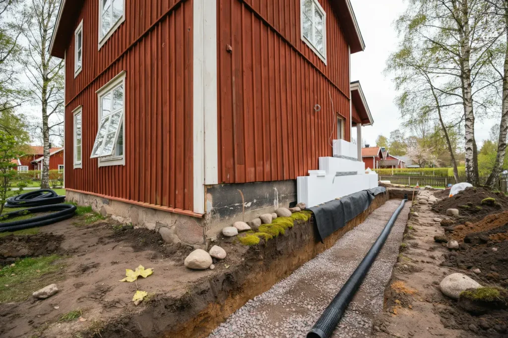 till ggsisolera och dr nera husgrunden s minskar du fukt v rmef rluster och framtida skador